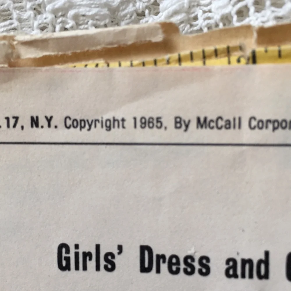 1960s sewing pattern McCall’s 7988 dress & coat, chest 25”